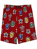 Harry Potter Hogwarts Houses Men's Briefly Stated Boxer Shorts Underwear (Large, Red)