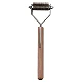 Mars Coat King De-Matting Undercoat Grooming Rake Stripper Tool for Dogs and Cats, Stainless Steel with Wooden Handle for Thick Coats, 20-Blade Stripper for Groomers, Pet Owners