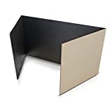 12 x 48 Study Carrel Black Corrugated Bulk Pack of 24