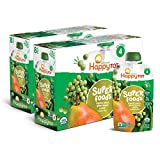 Happy Tot Organics Super Foods Stage 4, Pears, Peas & Green Beans + Super Chia, 4.22 Ounce Pouch (Pack of 16) packaging may vary