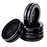 ISPINNER 4pcs 1-3/16" ID 1-1/2" Drill Hole Double Sided Rubber Grommet, Round Rubber Firewall Hole Plug Wire Protection