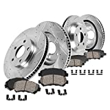 Callahan CDS02368 FRONT 278mm + REAR 293mm D/S 5 Lug [4] Rotors + Ceramic Brake Pads + Clips [ fit Camaro Firebird ]