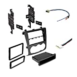 American International Single or Double DIN Radio Dash Kit for Nissan Altima Sedan or Coupe (2007-2012) with All-in-One Antenna Adapter and Wiring Harness (NDK727CP)