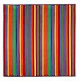 COTTON CRAFT Summer of Siam Extra Wide Beach Towel for Two - 58x68 - Pure Cotton - Double Woven Jacquard Thick Plush Super Soft Luxurious Velour Pile - Pool Picnic Bath - 450 GSM - Multi Color Stripe