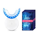Teeth Whitening Strips with Light , 28 Dentist-Level White Strips for Teeth Whitening , Rechargeable 24X Blue Teeth Whitening Light , Enamel Safe Teeth Whitening Kit with Led Light
