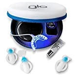 GLO Brilliant Deluxe Teeth Whitening Device Kit with Blue LED Light & Heat Accelerator, Clinically Proven to be Pain-Free and Give Long Lasting Results | Includes 10 Gel Vials & Lip Care