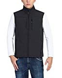 Outdoor Ventures Men's Softshell Vest Outerwear, Lightweight Windproof Fleece-Lined Sleeveless Jacket for Golf Running