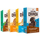 Catalina Crunch Sandwich Cookies Variety Pack (4 Flavors), 6.8 Oz Boxes, Chocolate Mint, Peanut Butter, Vanilla Creme, Chocolate Vanilla | Keto Cookies, Keto Snacks | Vegan, Low Carb, Low Sugar, Protein