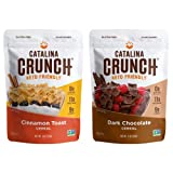 Catalina Crunch Keto Cereal Variety Pack Cinnamon Toast & Dark Chocolate (2 Flavors), 9oz bags | Low Carb, Zero Sugar, Gluten & Grain Free, Fiber | Keto Snacks, Vegan Snacks, Protein Snacks | Breakfast Protein Cereal | Keto Friendly Foods