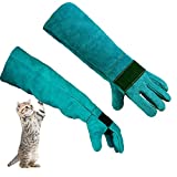 Uzhika Animal Handling Glove Anti Scratch Protective Gloves for Training Dogs Cat Bird Snake Parrot Lizard Wild Animals Reptiles - Bite Resistant Gloves