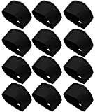 12 Pack Unisex Chef Hats Adjustable Kitchen Cooking Caps with Breathable Mesh Top Black