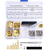 GeeekPi 220PCS Standoffs M2.5 Brass Spacer Hex Column Screw Nut Assortment Kit with Box,Male-Female for Raspberry Pi,with Acrylic Washer Screwdriver