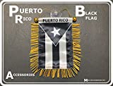 Puerto Rico Flag for Cars Home Flags Puerto Rican Black and White Flag Boricua car Accessory Small Quality Mini Banner PR Rearview Mirror Hanging Sticker Decal Accessories Design Style Rich in Color