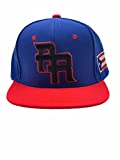 PR 3D Embroidered Snapback Cap Blue with Puerto Rico Flag