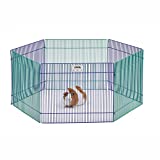 Small Animal Pet Playpen /Exercise Pen, Blue and Green,1 Count (Pack of 1), Small Animal Playpen.