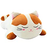 Cat Big Plush Hugging Pillow, Super Soft Kitten Kitty Stuffed Animals Toy Gifts for Kids, Girls, Bed, Christmas, Valentine 21.7" (Brown)