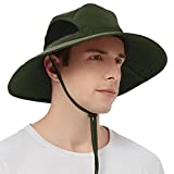 EINSKEY Sun Hat for Men/Women, Waterproof Wide Birm Bucket Hat UV Protection Boonie Hat for Fishing Hiking Garden Beach