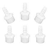 JoyTube Plastic Hose Barb Fittings 1/2" Barb X 1/2" NPT Male Thread Adapter Connector Pipe Fittings (pack of 6)