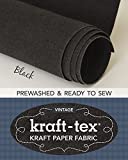 kraft-tex Roll Black Prewashed & Ready to Sew: Kraft Paper Fabric, 18.5 x 28.5" Roll (kraft-tex Vintage)