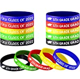 5th Grade Graduation Wristbands, 5th Grade Graduation Decorations 2022, Boy Girl Kids 5th Grade Graduation Gifts for Students, Graduation Silicone Wristbands for 5th Grade Graduation- 10Pcs