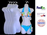 Lot Of 5 Brand New Female Dress Mannequin Forms White - Great For Small Medium Sizes