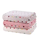 Dono 1 Pack 3 Blankets for Small Dogs, Soft Fluffy Paw Print Pattern Fleece Pet Blanket Warm Sleep Mat Cute Print Design Puppy Kitten Blanket Doggy Mat for Dog Cat Kitten Doggy and Animals