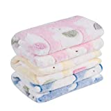 Pet Soft Dog Blankets Small - Fluffy Cats Dogs Blankets for Small Dogs, Cute Print Pet Throw Puppy Cozy Blankets 3 Pack (Elephant, 3S)