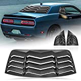 ROUTEKING Rear+Side Window Louver ABS Windshield Sun Shade Cover Compatible with Dodge Challenger 2008-2022 in GT Lambo Style Matte Black