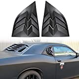 for 2008-2021 Dodge Challenger Side Window Scoop Louvers, ABS Window Visor Cover, Sun Rain Shade Vent Matte Black