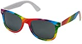 Sunglasses Classic 80's Vintage Style Design (Rainbow, Smoke)