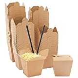 Chinese Take Out Boxes, Kraft Brown to-Go Food Containers (16 oz, 60 Pack)