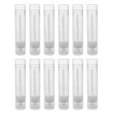 Clear Empty 3/16 Oz (5.5ml) Plastic Container Twist Tubes for Homemade Lip Balms, Cosmetic Gifts (12 Pack)