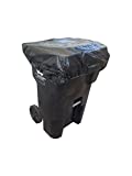 Trash Smell Buster - Plastic Cover for Trash Cans with Elastic Rubber Band. Eliminates Odor Chemicals Free - 32, 64 and 95 Gallons Size