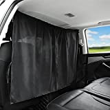 Ovege Car Divider Curtains Sun Shade-Privacy Travel Nap Night Car Camping Detachable Simple Curtain(Black)