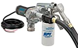 GPI M-180S Fuel Transfer Pump with Filter Kit, 18 GPM, 12-VDC, Manual Shut-Off Unleaded Nozzle, 12' Hose, 18' Power Cord (110612-01)