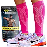 Compression Socks Women Leg Compression Sleeve For Men Legs Calf Compression Sleeves Socks for Runners, Shin Splint, Recovery from Injury & Pain Relief Great for Running, Maternity, Nurses Pink L-XL