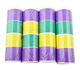 4 Rolls of Mardi Gras Party Serpentine Throws