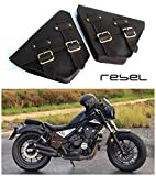 HONDA REBEL CMX 250 300 500 1100 SADDLE BAG SIDE FRAME COVER FAIRING GENUINE LEATHER FOR HONDA REBEL CMX 250 300 500 1100