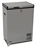Whynter FM-951GW 95 Quart Wheeled Door Alert Option Portable Fridge AC 110V/ DC 12V True Freezer for Food Truck, Car, Home, Camping, RV-8F to 50F, One Size, Gray