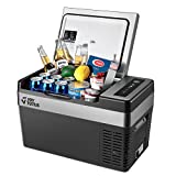 JOYTUTUS 12 Volt Refrigerator, 26 Quart / 25L Portable Refrigerator Freezer, -7.6 to 50, Car Fridge With 12/24V DC Cord and 110V AC Adapter, Electric Cooler for Camping, Road Trip, RV, Vehicle, Semi Truck, Van, Boat, Outdoor and Home