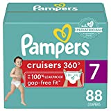 Diapers Size 7, 88 Count - Pampers Pull On Cruisers 360 Fit Disposable Baby Diapers with Stretchy Waistband, (Packaging & Prints May Vary)