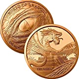 Jig Pro Shop World of Dragons Series 1 oz .999 Pure Copper Round/Challenge Coin (The Aztec)