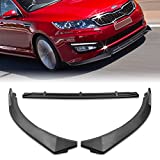 Q1-Tech Q1-TECH, Front Bumper Lip fit for compatible with 2011-2013 Kia Optima SX/Hybrid USA Model Only, Spoiler Air Chin Body Kit Splitter Unpainted Matt Black ABS, 2012 (STP-Style)