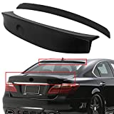 ECOTRIC New Matte Black Trunk Spoiler Lid Wing + Rear Window Roof Spoiler Combo Compatible with 2006-2013 Lexus IS250 350 ISF Sedan