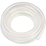 3/4" ID x 25 Ft High Pressure Braided Clear PVC Vinyl Tubing Flexible Vinyl Tube, Heavy Duty Reinforced Vinyl Hose Tubing, BPA Free and Non Toxic