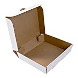 Half Pan White 13 Inch x 10-7/8 Inch x 3 Inch Corrugated Catering Box, Case of 50