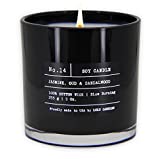 Lulu Candles - Jasmine, Oud & Sandalwood (9 Oz.) - Highly Scented Premium Candles in Giftable Box for Home and Office - Vegan Soy Blend Jar Candle with 100% Cotton Wick - Slow Burning & Long Lasting