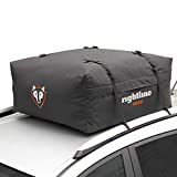 Rightline Gear Range Jr Car Top Carrier, 10 cu ft Sized for Compact Cars, Weatherproof +, Attaches With or Without Roof Rack