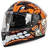 HELMO Motorcycle Helmet DOT/FMVSS 218 Approved Full Face Motorcycle Street Bike Helmet Unisex-Adult Motorcycle Racing Modular Street Helmet Size L