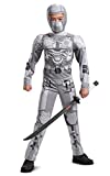 Storm Shadow Costume for Kids, Official GI Joe Costume with Muscles and Mask, Child Size Medium (7-8) Gray